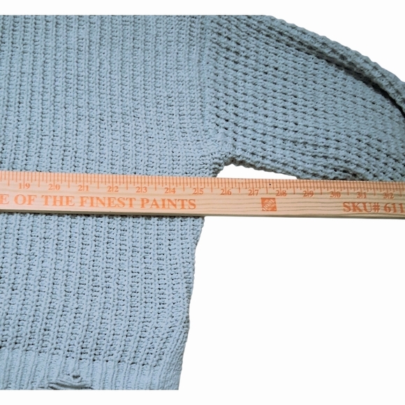 EUC rue 21 Sz. M Blue Long Sleeve Oversize Pullover Sweater - Picture 5 of 12